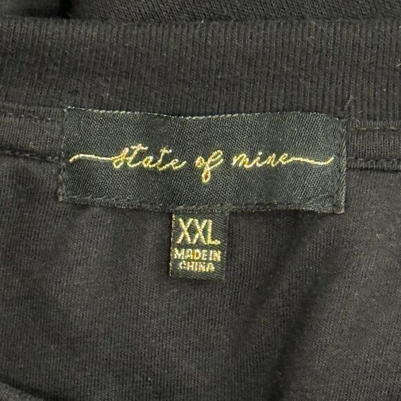 State of Mine Sparkle Christmas Merry Everything Sweatshirt Black, NWT Size XXL - Picture 6 of 7